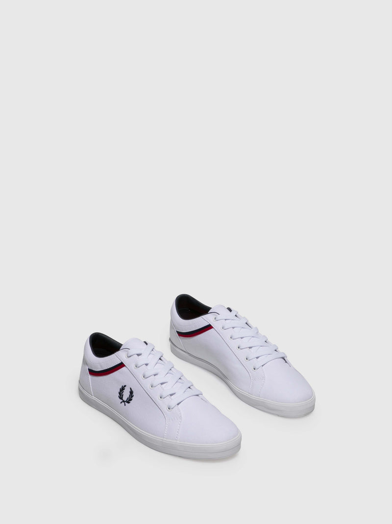 Fred Perry White Lace-up Trainers