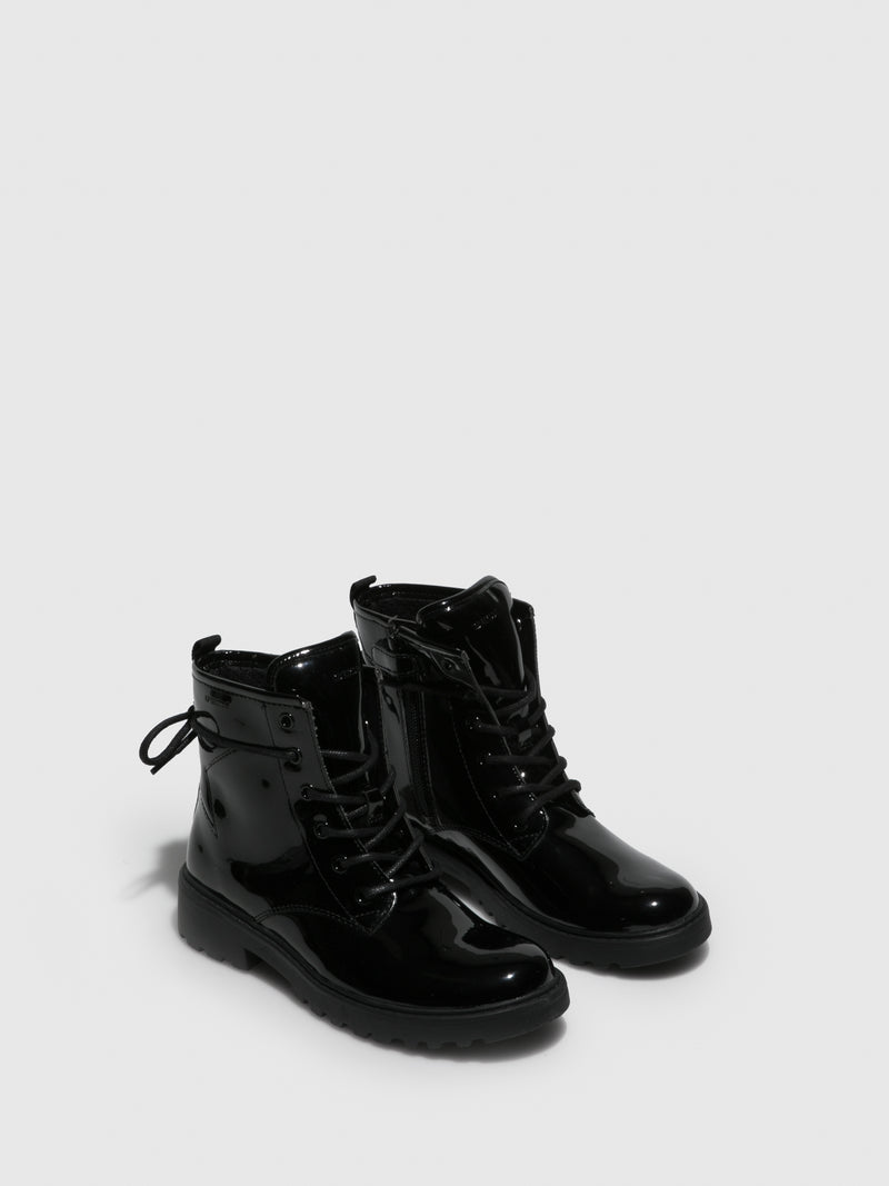 Geox Black Zip Up Boots