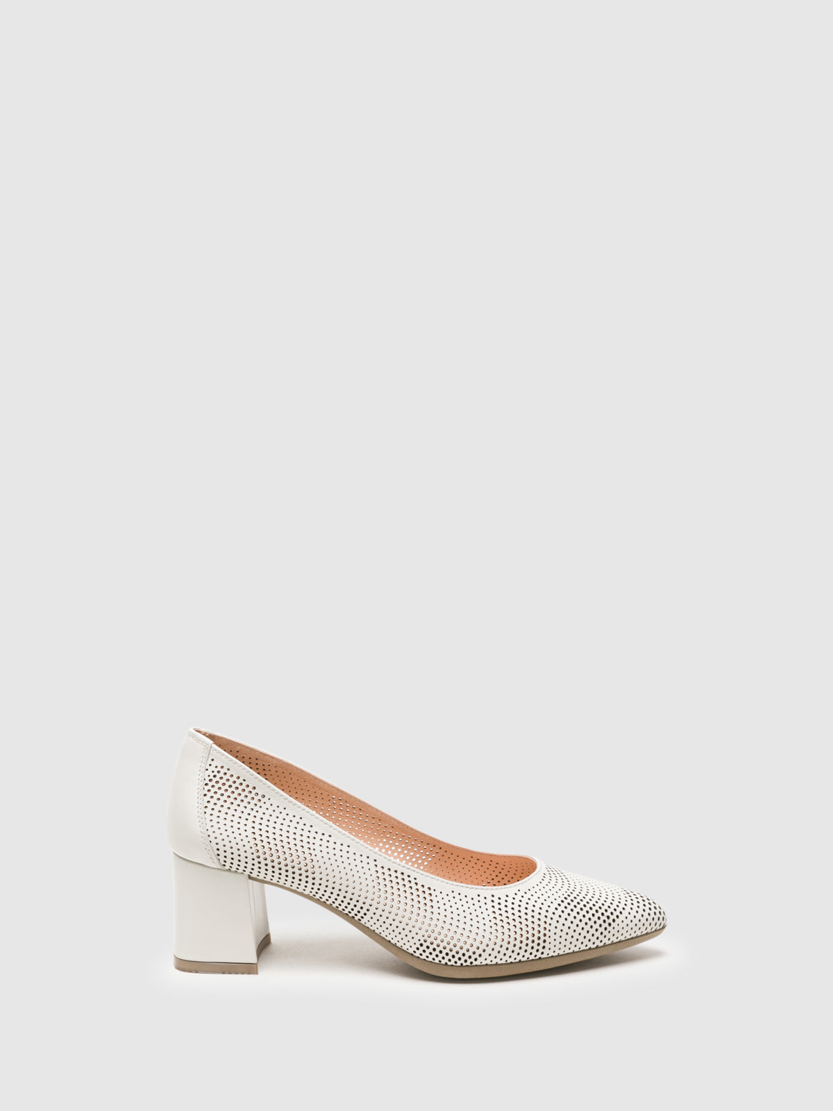 Hispanitas Sapatos de Salto Grosso em Bege