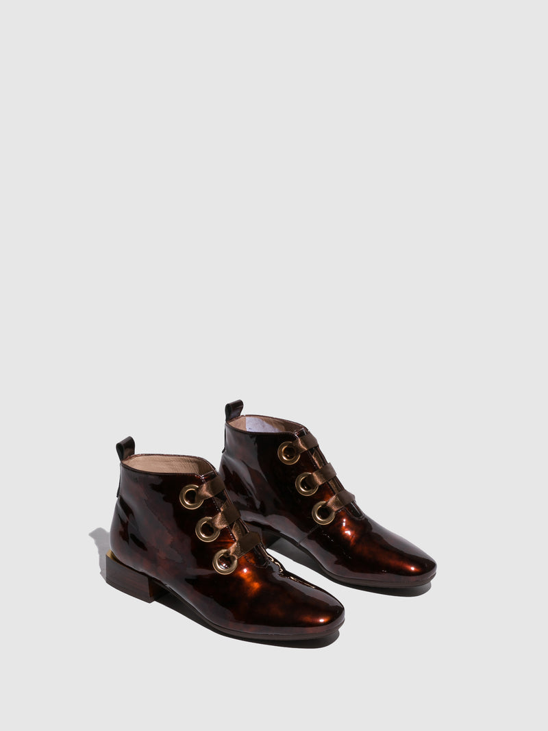 Hispanitas Botins com Atacadores em Castanho