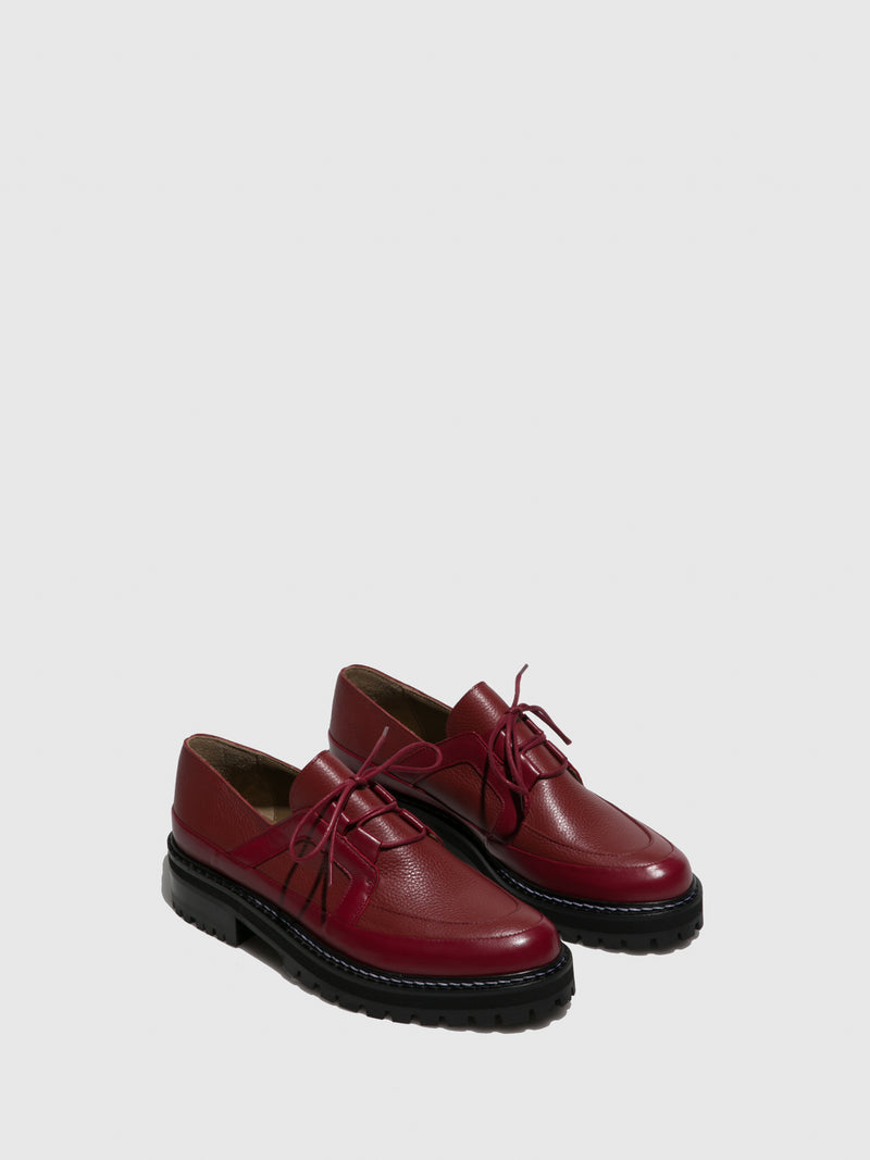 JJ Heitor Red Lace-up Loafers