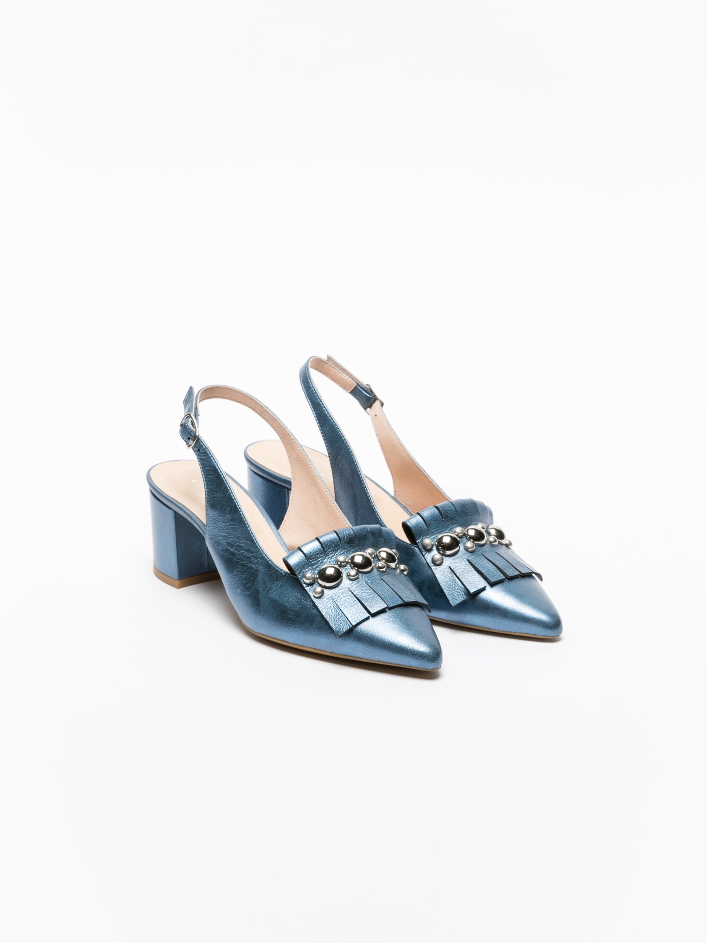 Sofia Costa Sapatos de Salto Alto com Tira no Calcanhar em Azul