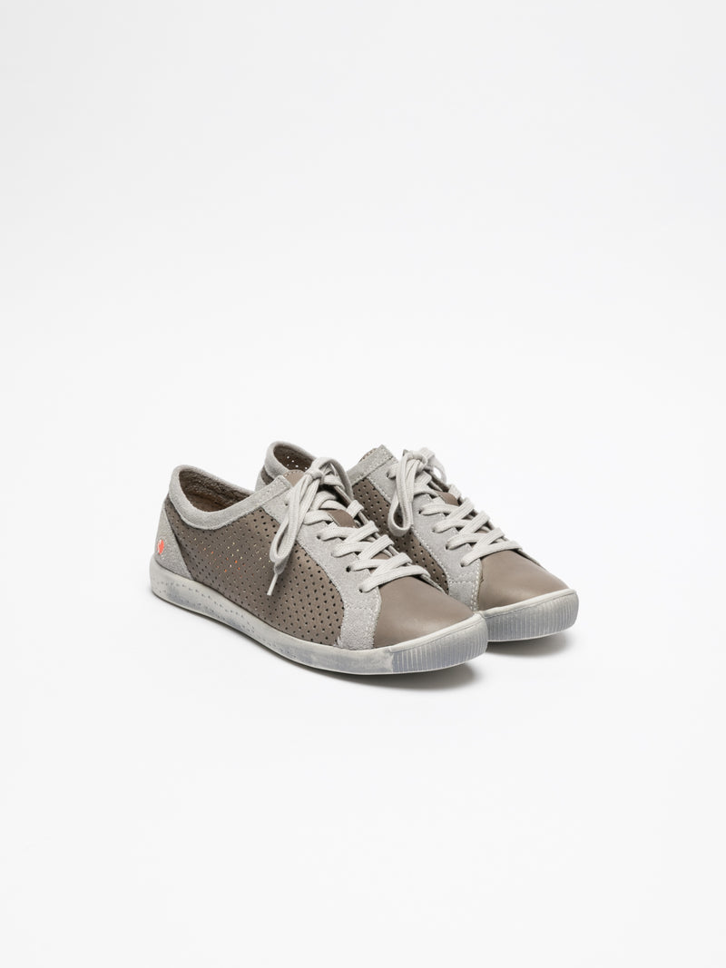 Softinos Ténis com Atacadores em Taupe