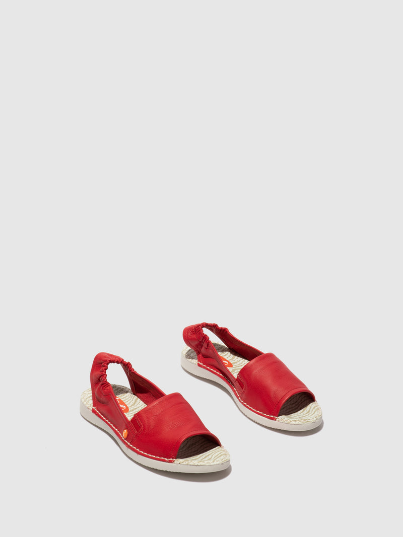 Softinos Sling-Back Sandals TEE430SOF SMOOTH CHERRY RED