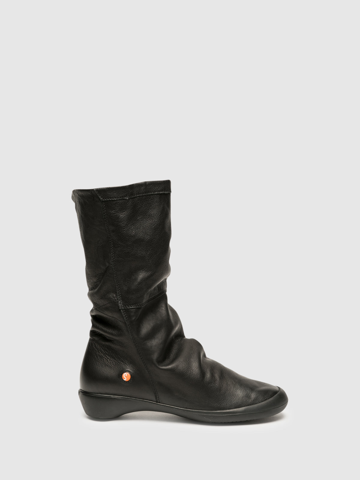 Softinos Botas de Cano-Alto em Preto Carbono