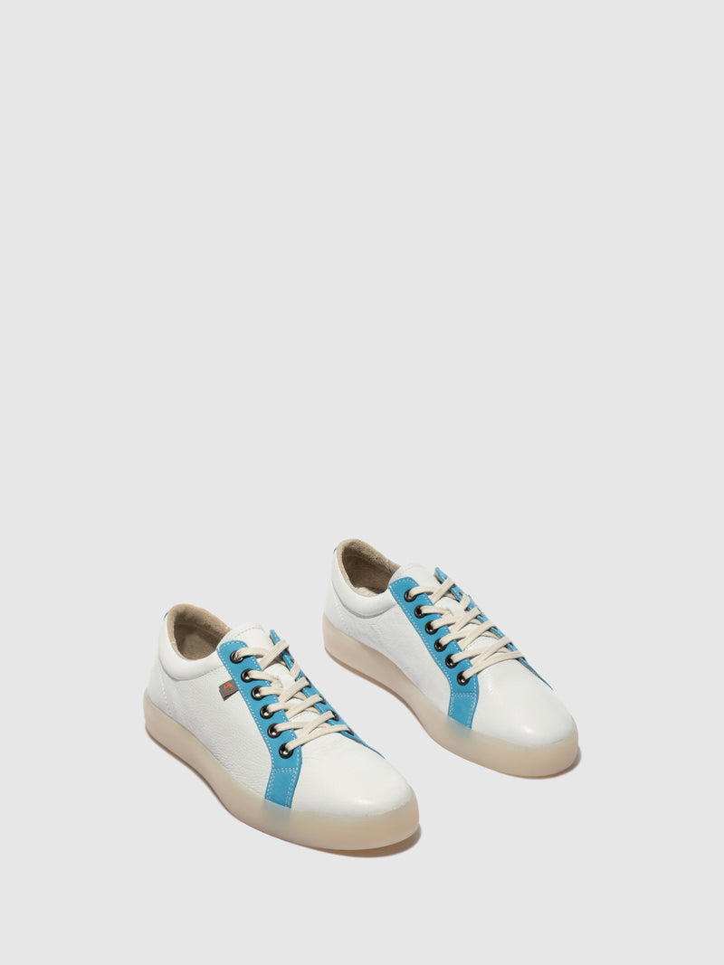 Softinos Lace-up Trainers REED595SOF White/Azure
