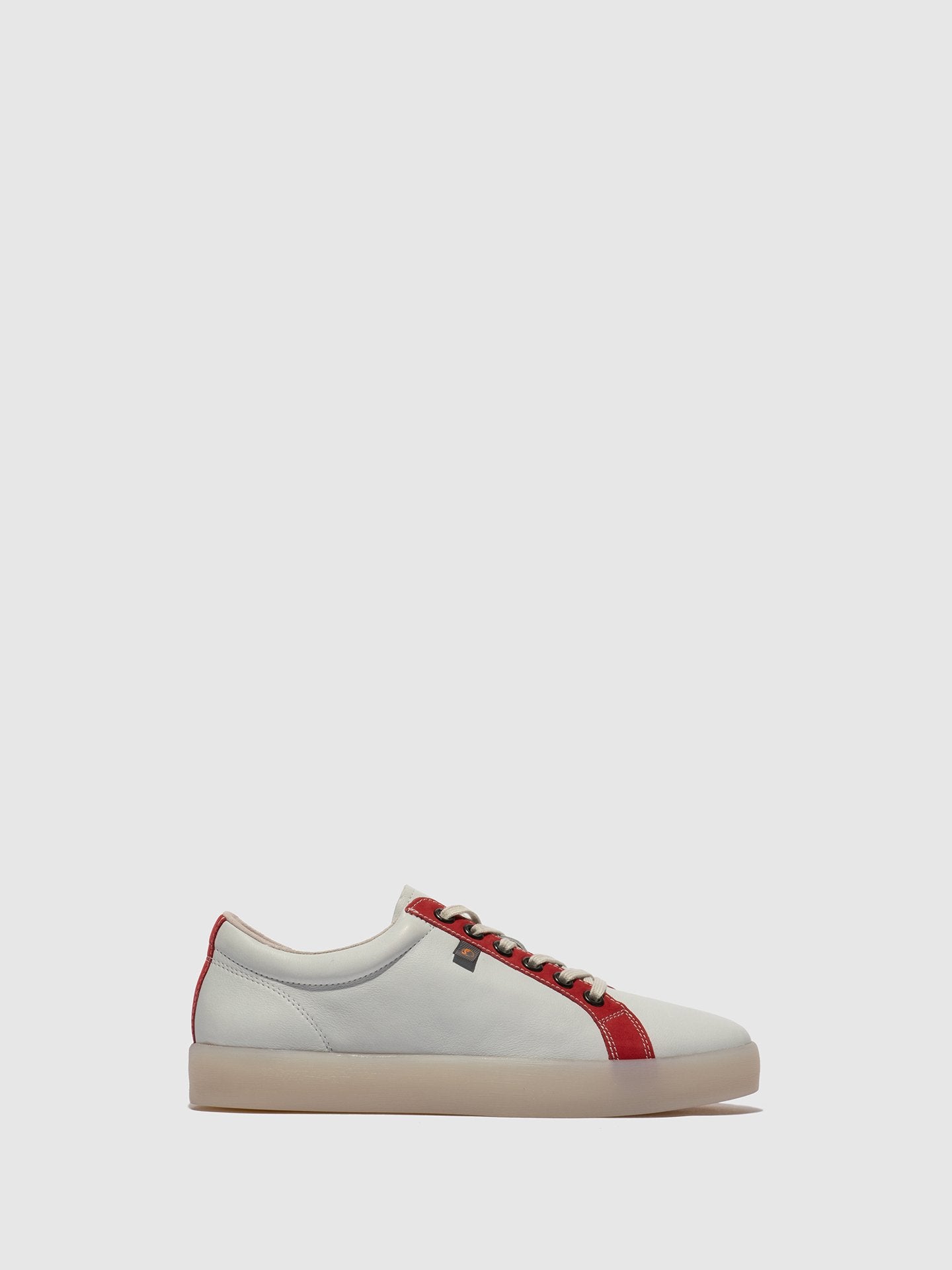 Softinos Lace-up Trainers REED595SOF White/LipstickRed