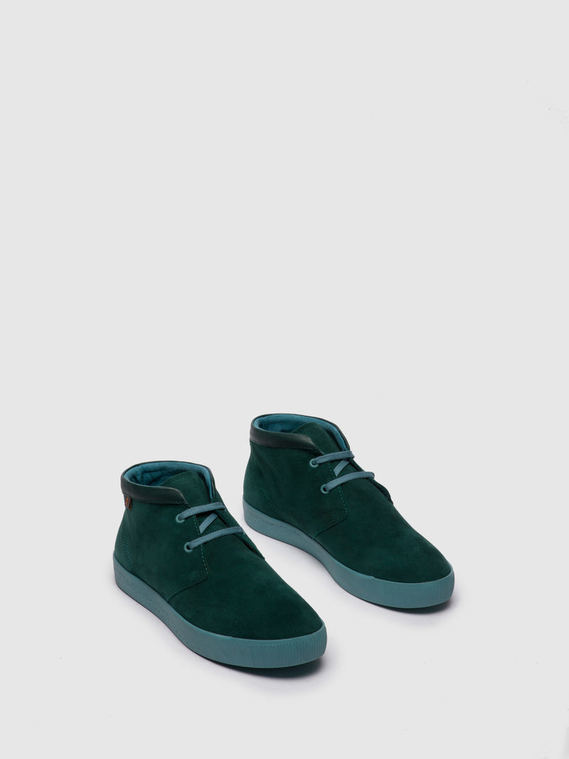 Softinos Lace-up Ankle Boots SIAL607SOF FOREST GREEN