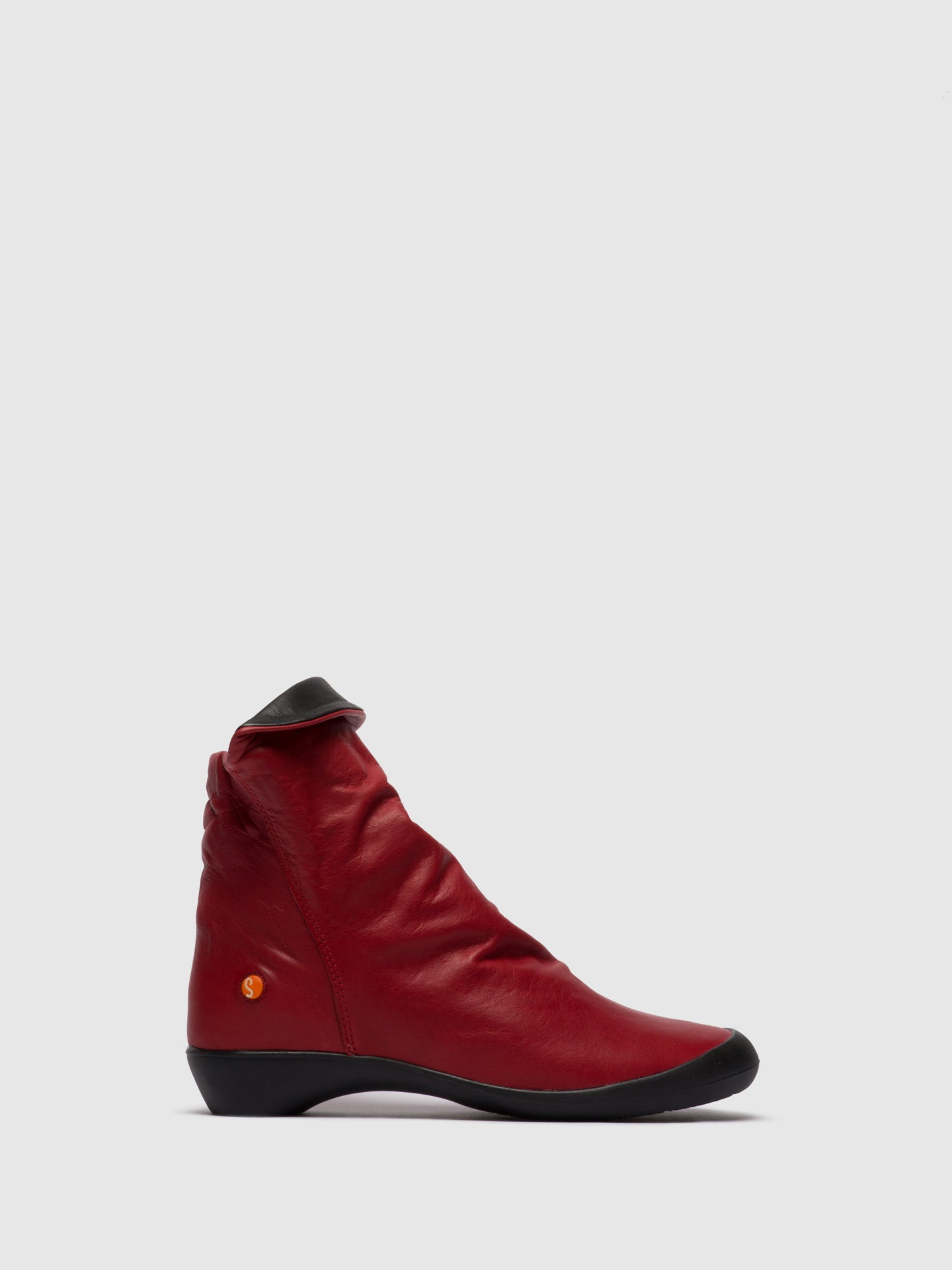 Softinos Zip Up Ankle Boots FIEL615SOF RED