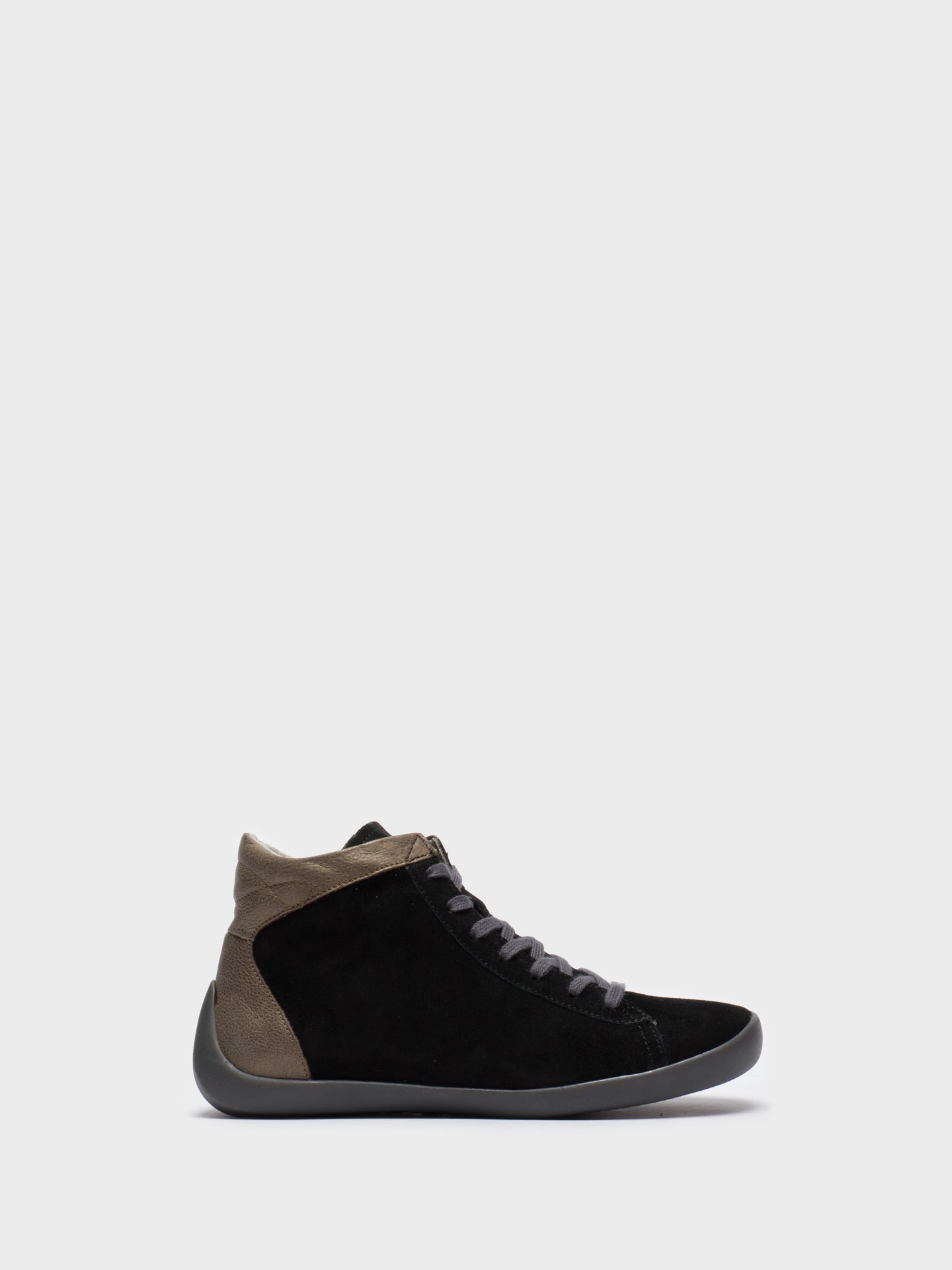 Softinos Gray Black Hi-Top Trainers